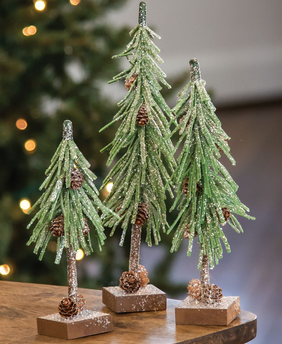 Glittered Pinecone Tree – 10"
