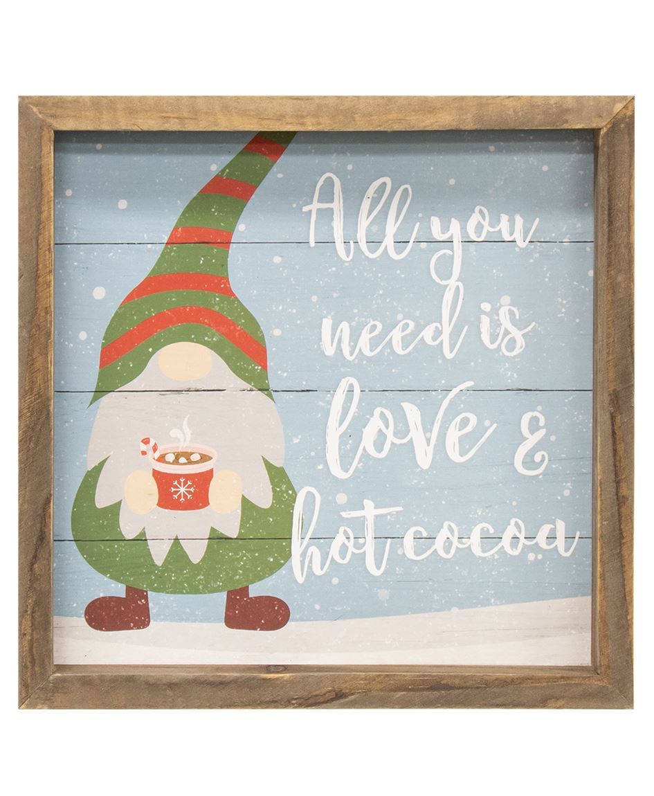 Hot Cocoa Gnome Slat Frame
