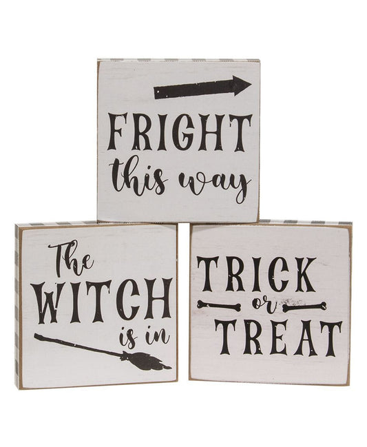 Fright This Way Square Block – 3 Assorted Designs