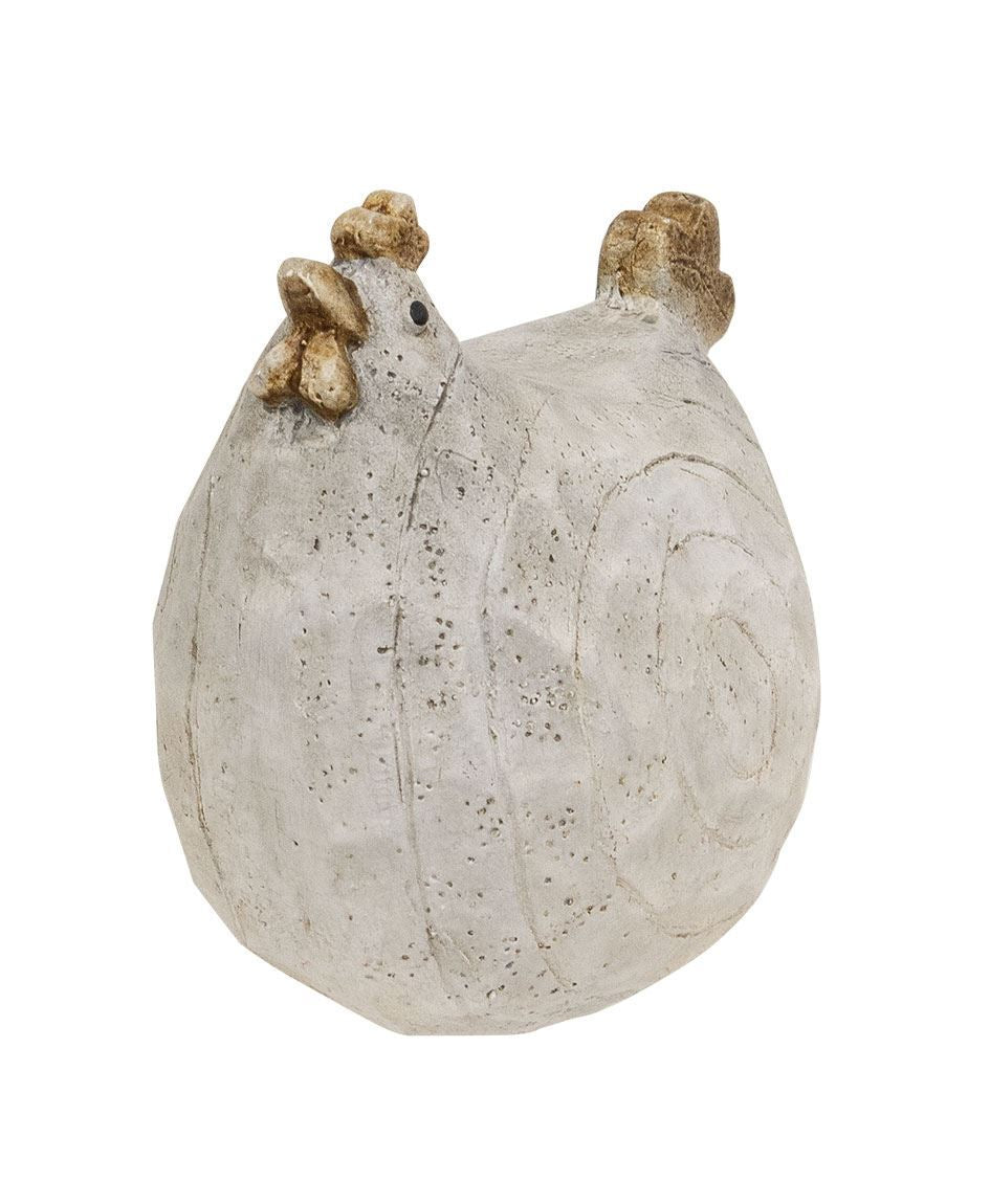 Carved Look Resin Chicken Sitter