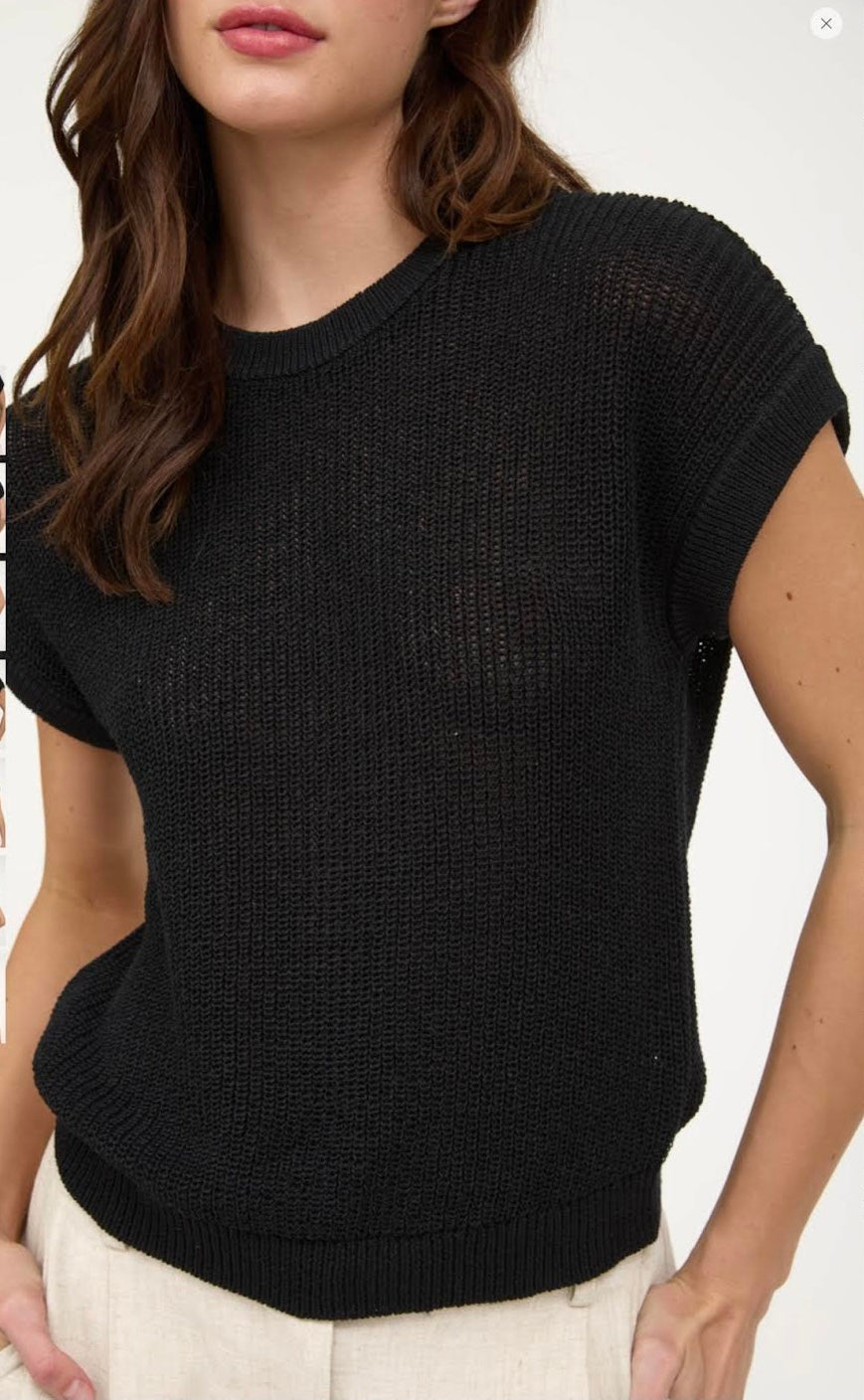 BREEZY SUMMER KNIT SWEATER - Black