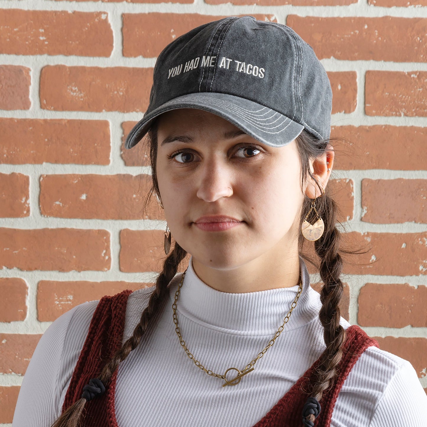 You Had Me At Tacos Baseball Cap – Charcoal Cotton Hat