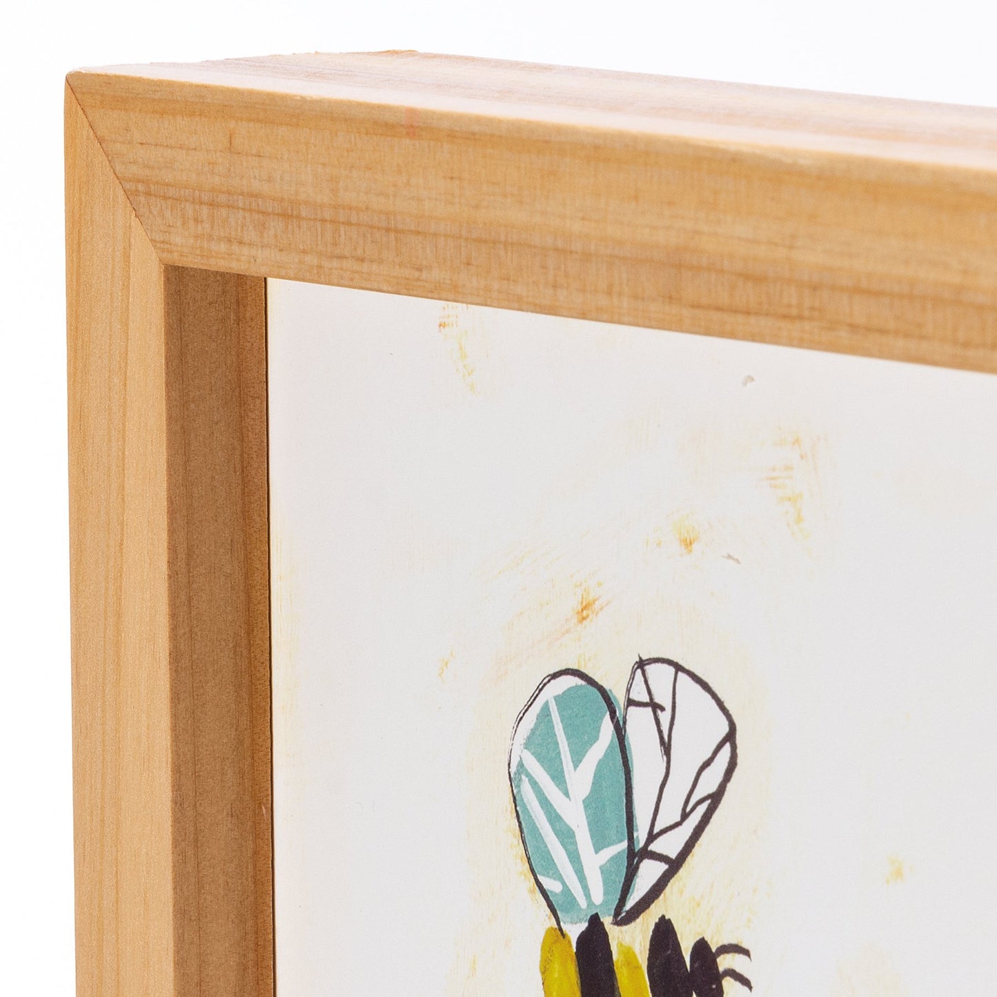 Bee Happy Primitive Inset Box Sign