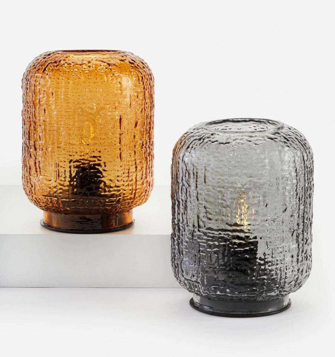 Textured Glass Led Table Lamp