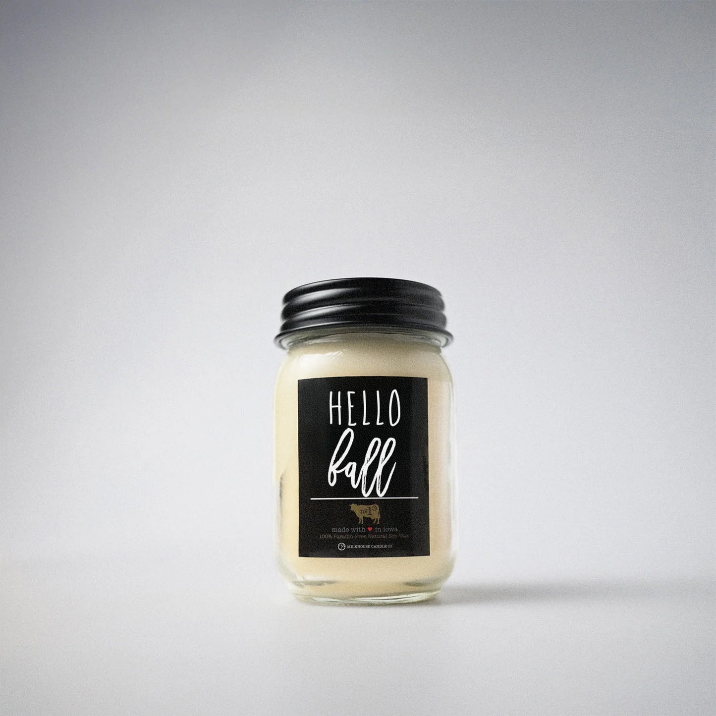 HELLO FALL SOY CANDLE - 13 oz Mason Jar