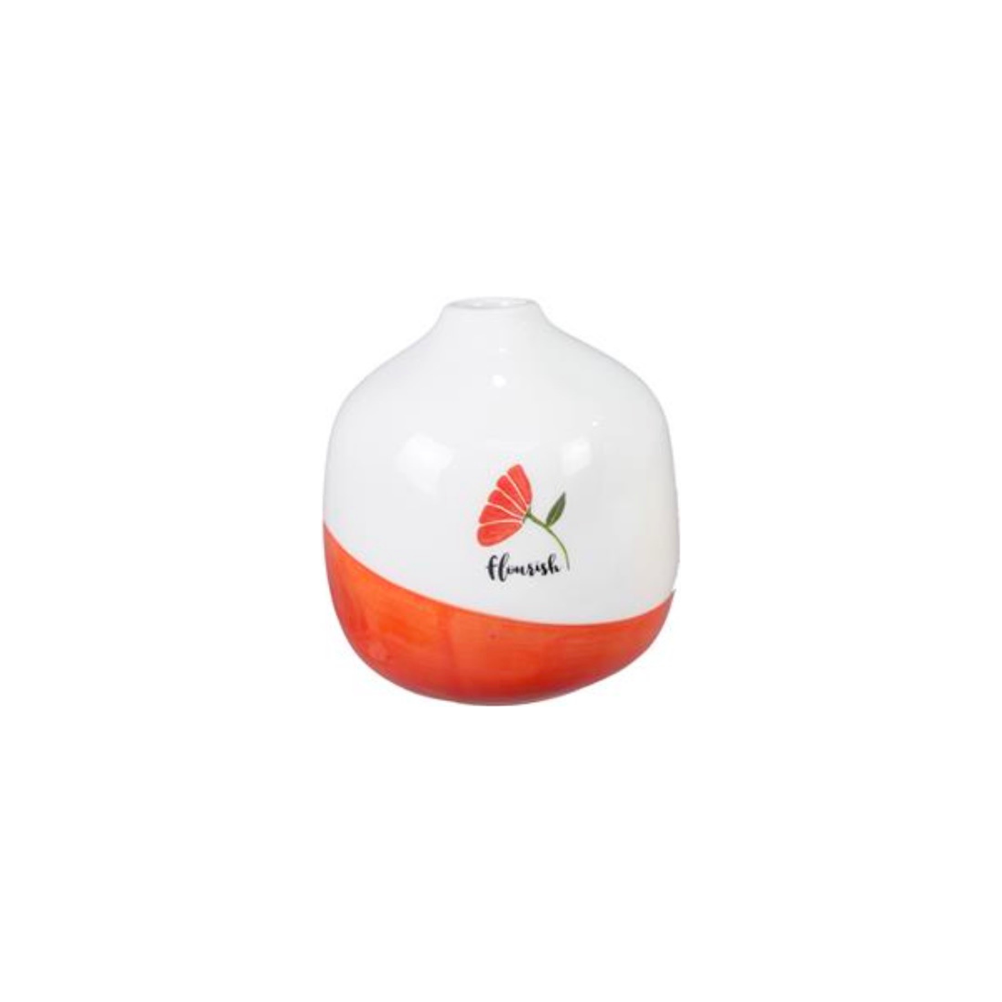 Flourish Red Floral Ceramic Vase