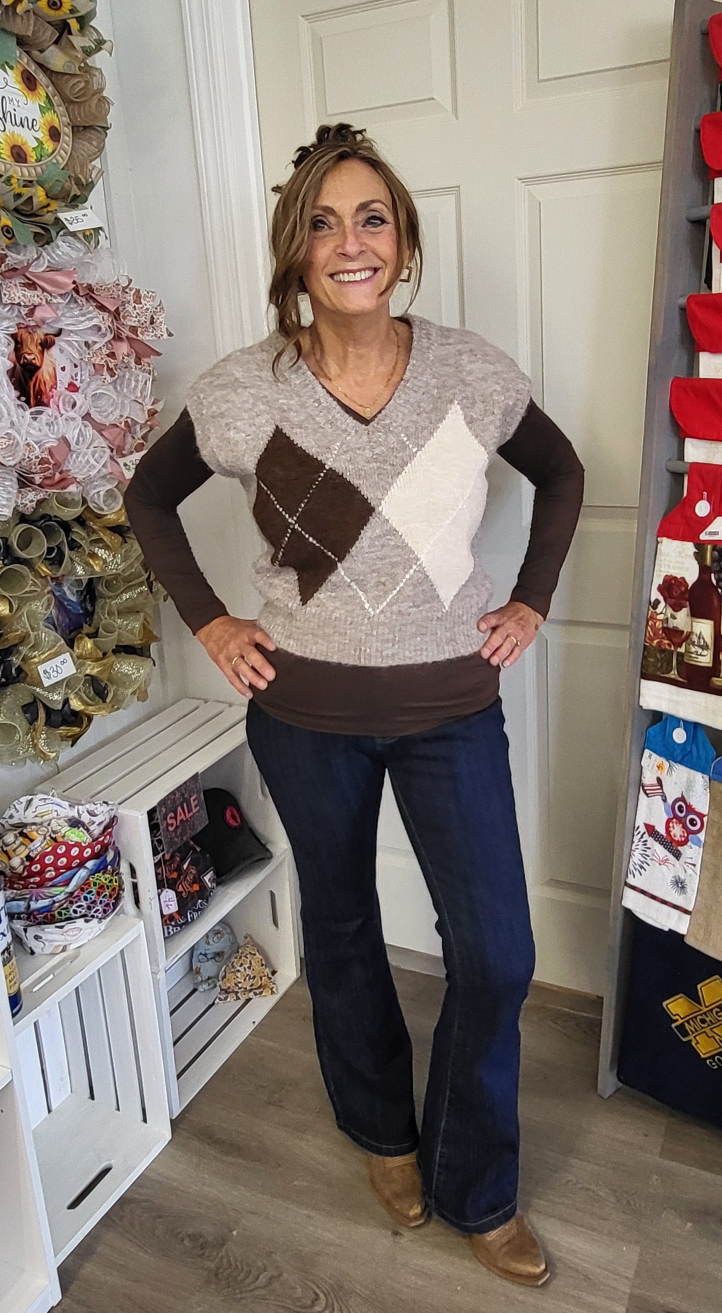 Jessie Sweater Vest – Taupe