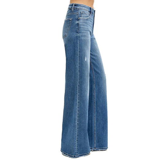 Risen Tummy Control High Rise Wide Leg Jeans - 7/28 – RDP5963
