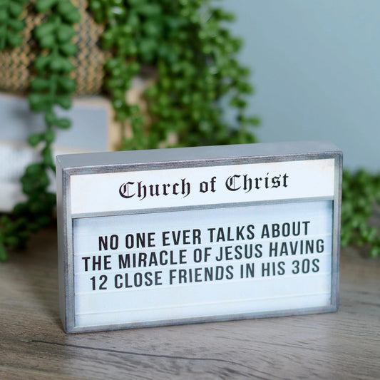 Miracle of Jesus Block Sign