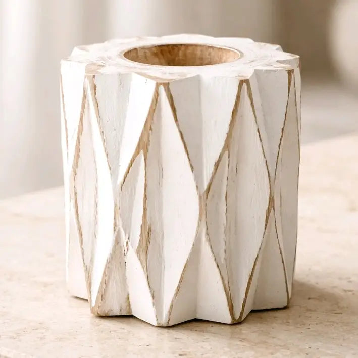 Twisted Wood Decorative Vase