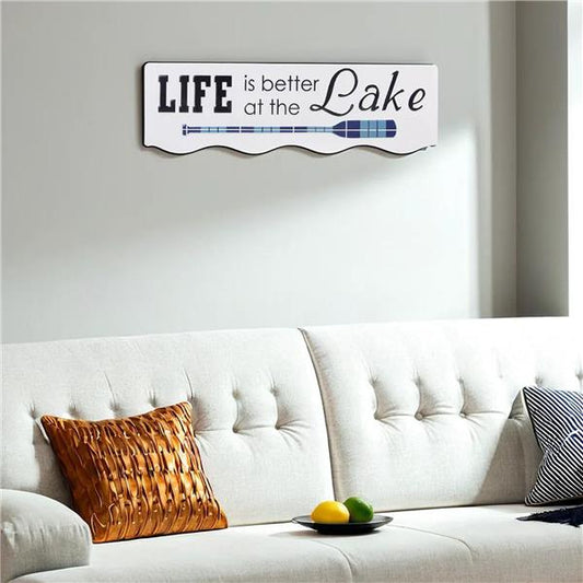 Life is Better at the Lake Metal Wall Sign