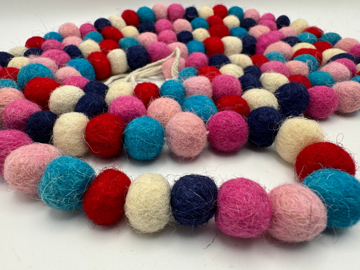 Colorful Felt Ball Garland – 6 ft | Bright Pom Pom Decor