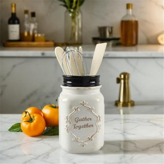 Gather Together Ceramic Utensil Holder with Tools