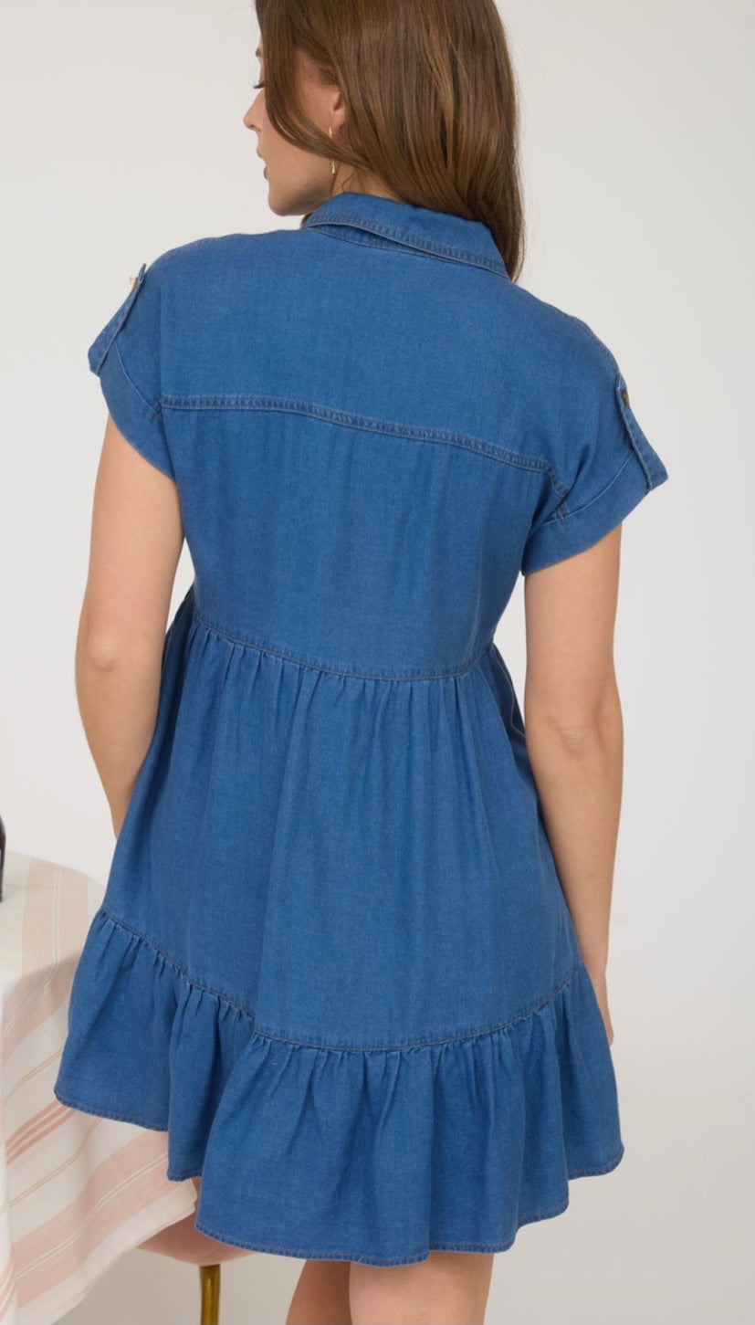Blue pepper Dress - Large - Blue
