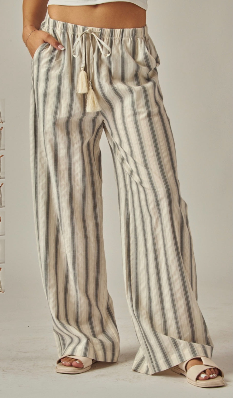 Love poem Pants - Large - Beige, Black, Gray