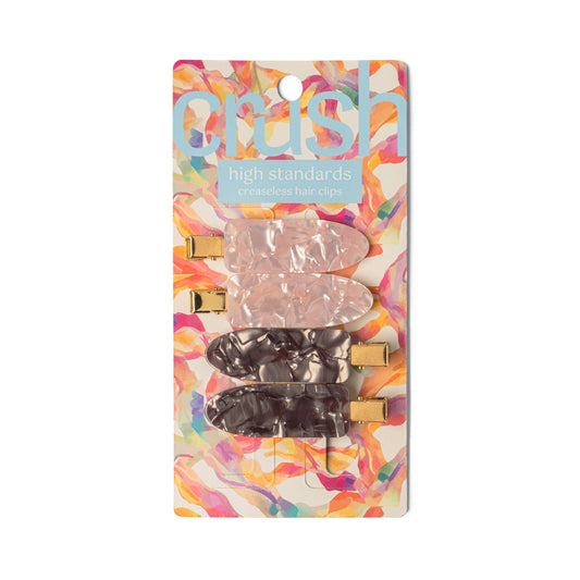 Crush™ High Standards Creaseless Hair Clips – 4 Pack