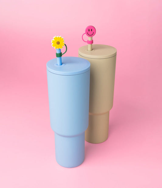 Crush™ Thirst Trap Straw Toppers – 3 Pack - Cherries - Peach - Watermelon