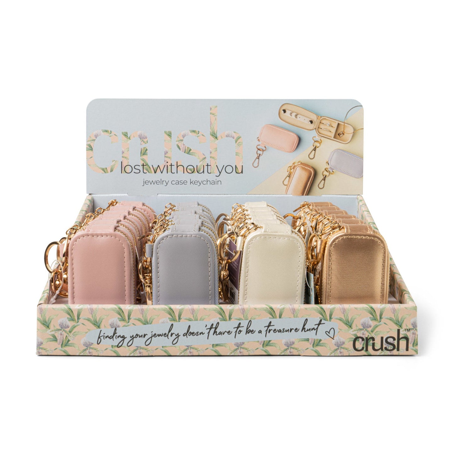 Crush™ Lost Without You Jewelry Case Keychain - Pink