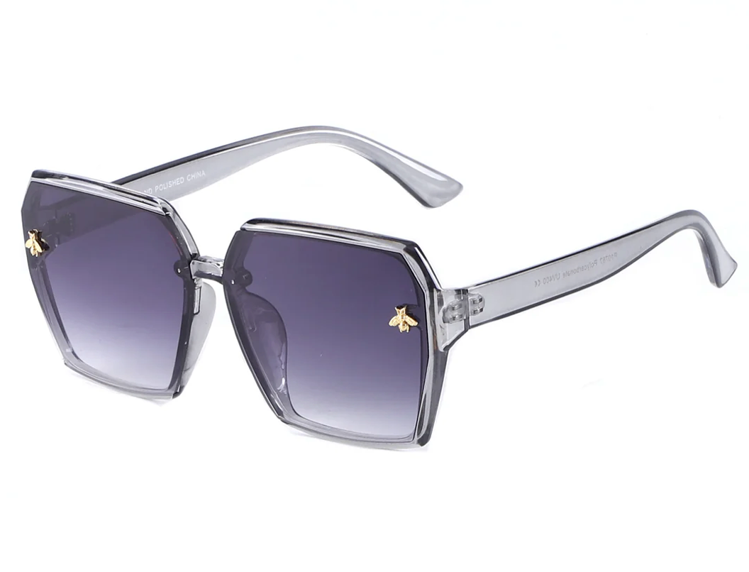 Oversized Square Fashion Sunglasses – UV400 Gray