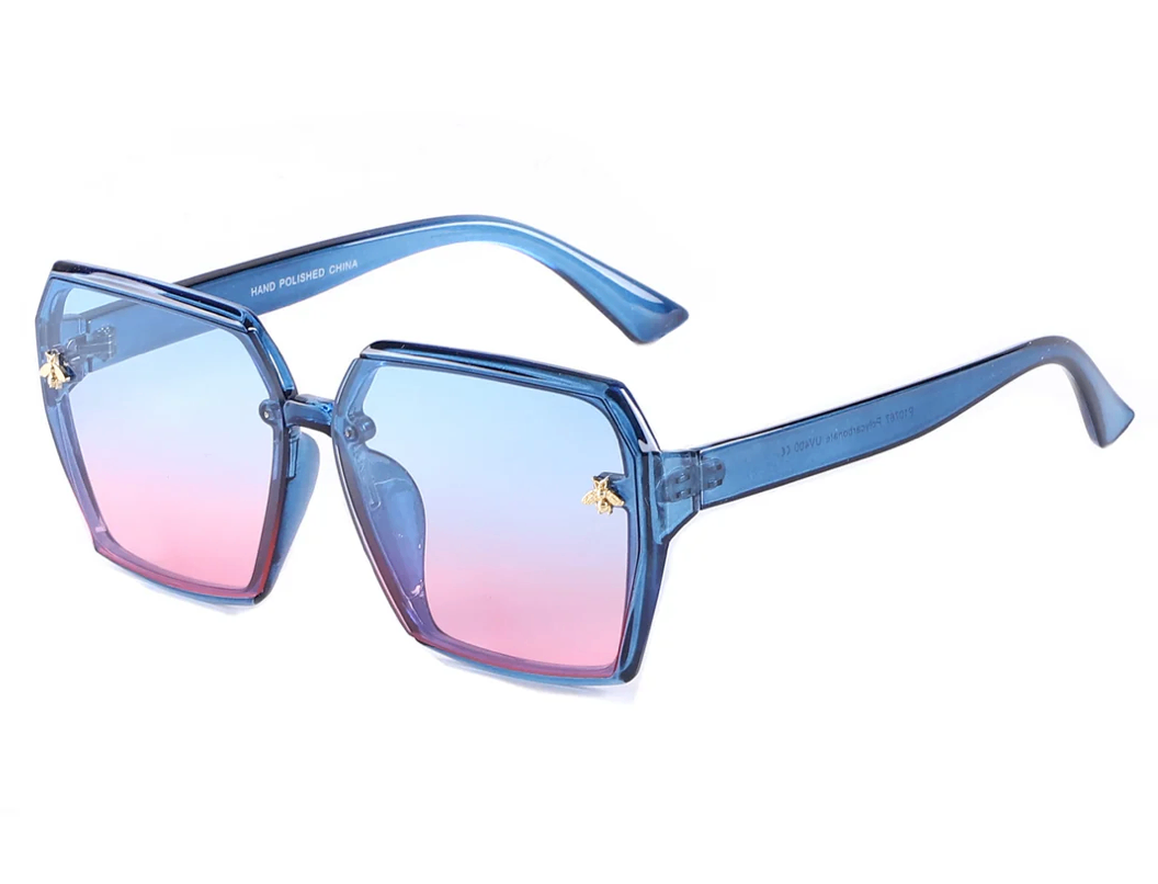 Oversized Square Fashion Sunglasses – UV400 - Blue