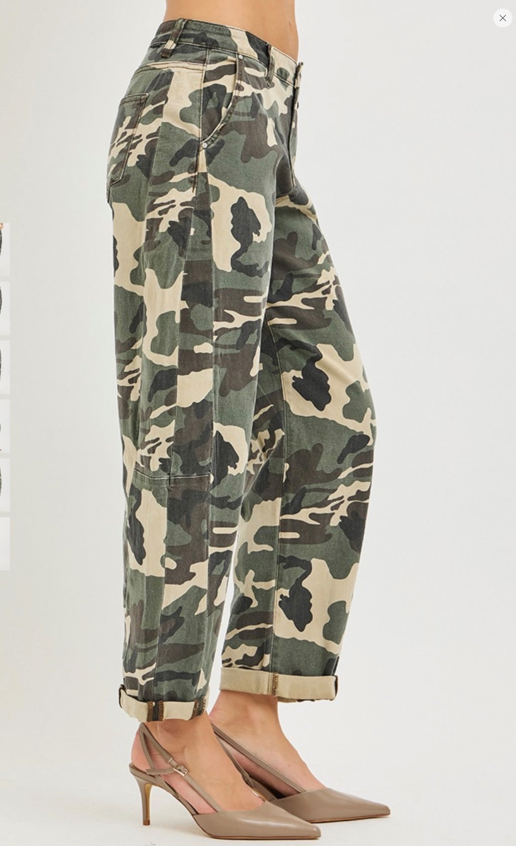 Risen slightly barrel Jeans -Camouflage (green, tan, black) - 13/32