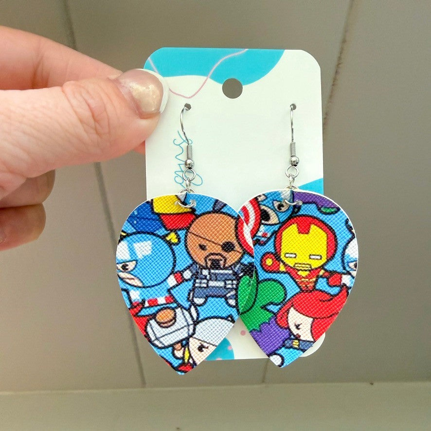 Superhero Pinched Teardrop Earrings (00L0N0)