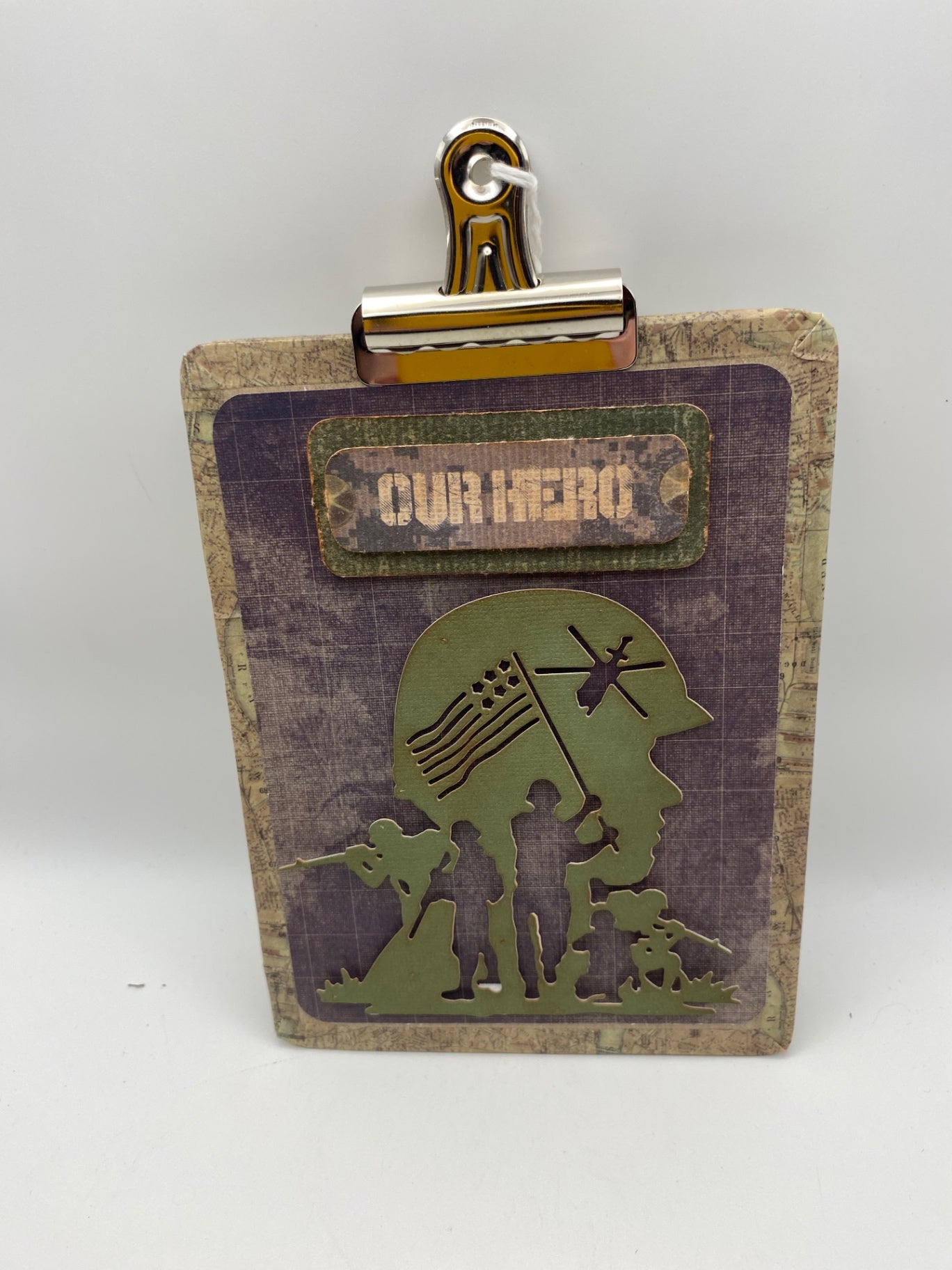 Handmade Clipboard - Beige/Tan - 8" x 5"