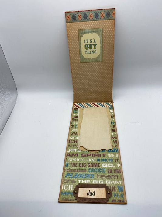 Handmade Interactive Envelope Fathers Day Card - Multicolor - 8.5" x 4"