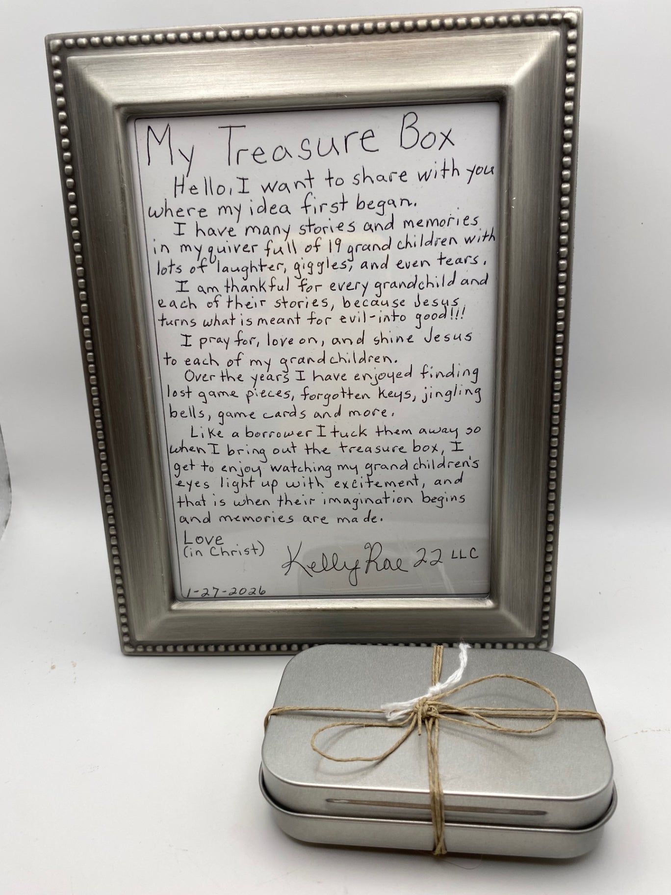 Handmade Mystery treasure box - Silver - 4" x 2.5"