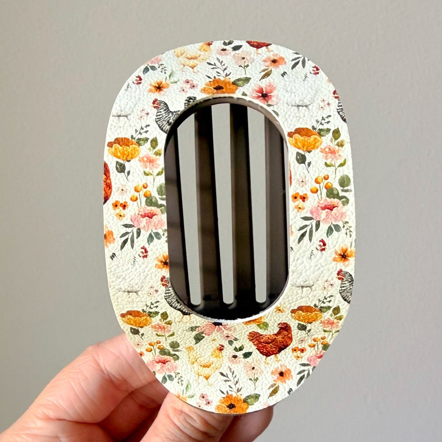 Floral Chicken Flat Claw Clip (00L0JU)