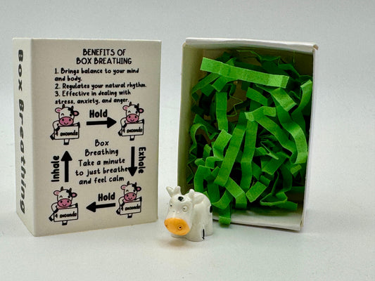 Emotional Support Figurine - Box/Square Breathing - Cow