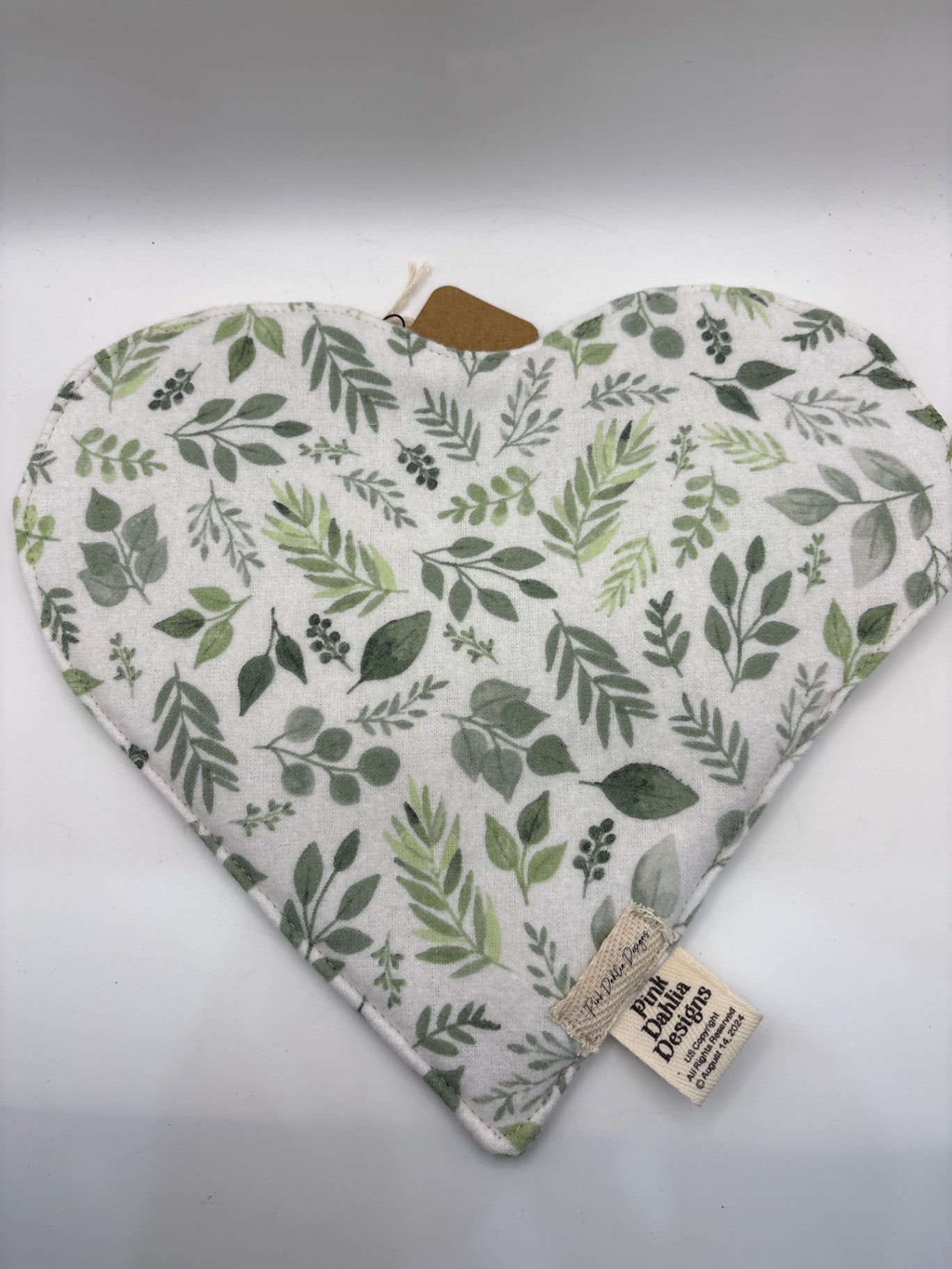 Pink Dahlia Designs Accessories - Green and white - Heart shape