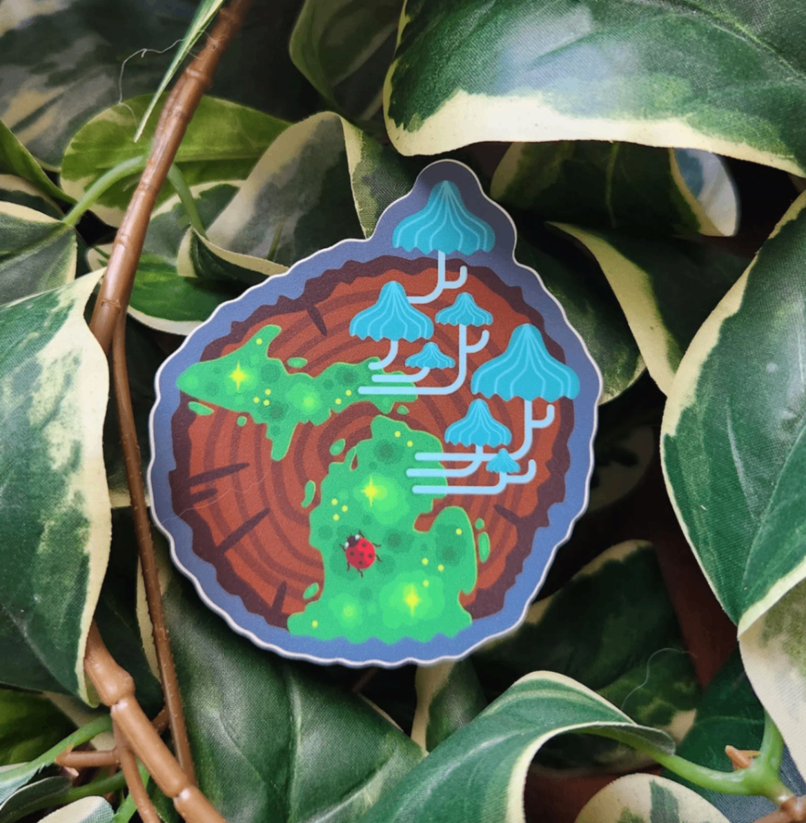 Mossy Michigan Vinyl Sticker