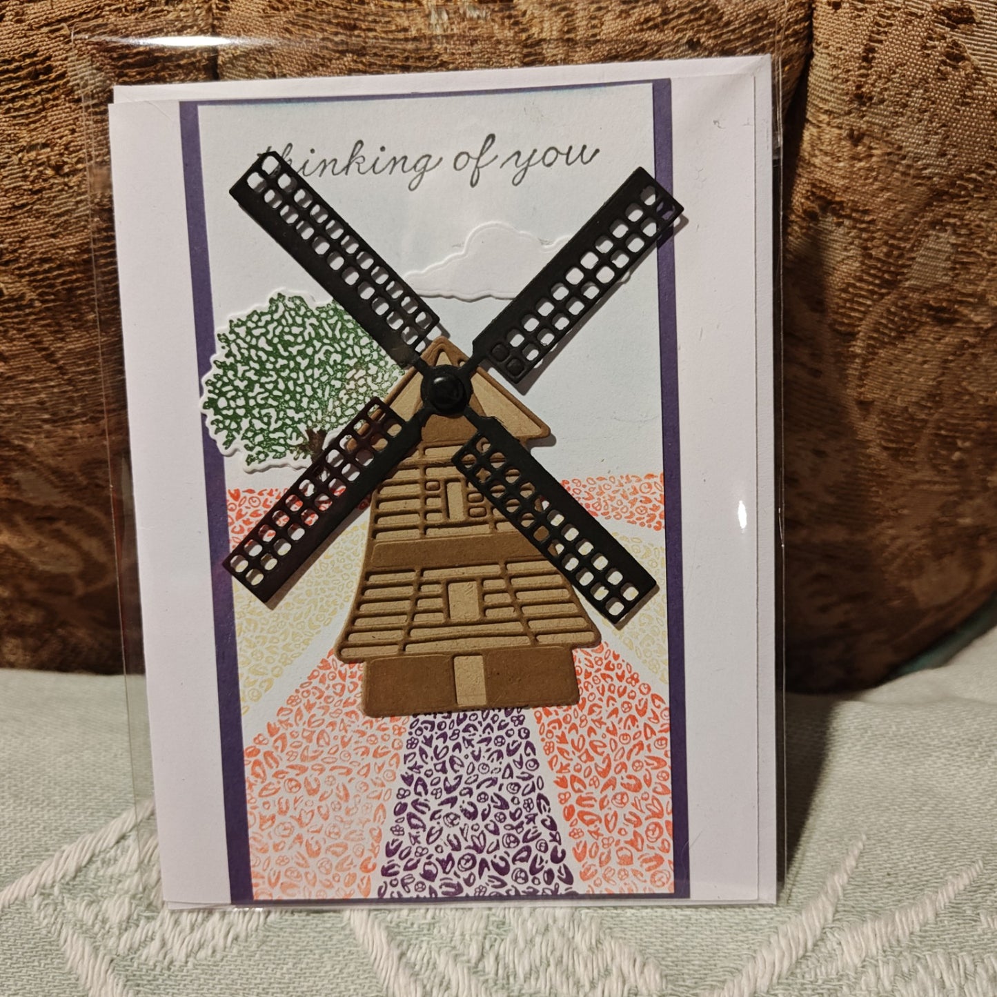Handmade Greeting Card - Beige/Tan - Standard Card