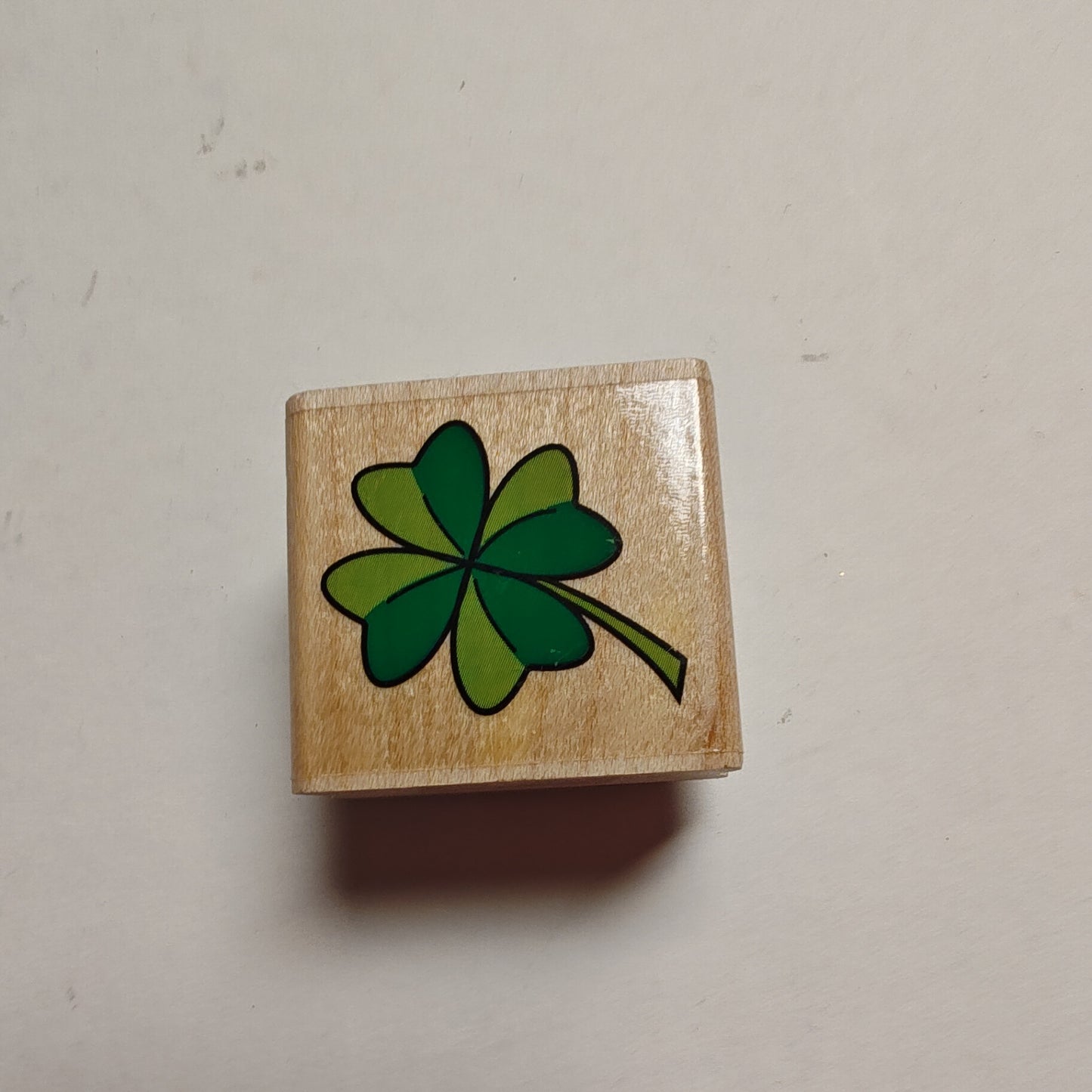 /unknown/ Rubber Stamp - 4 leaf clover - 1" x 1"