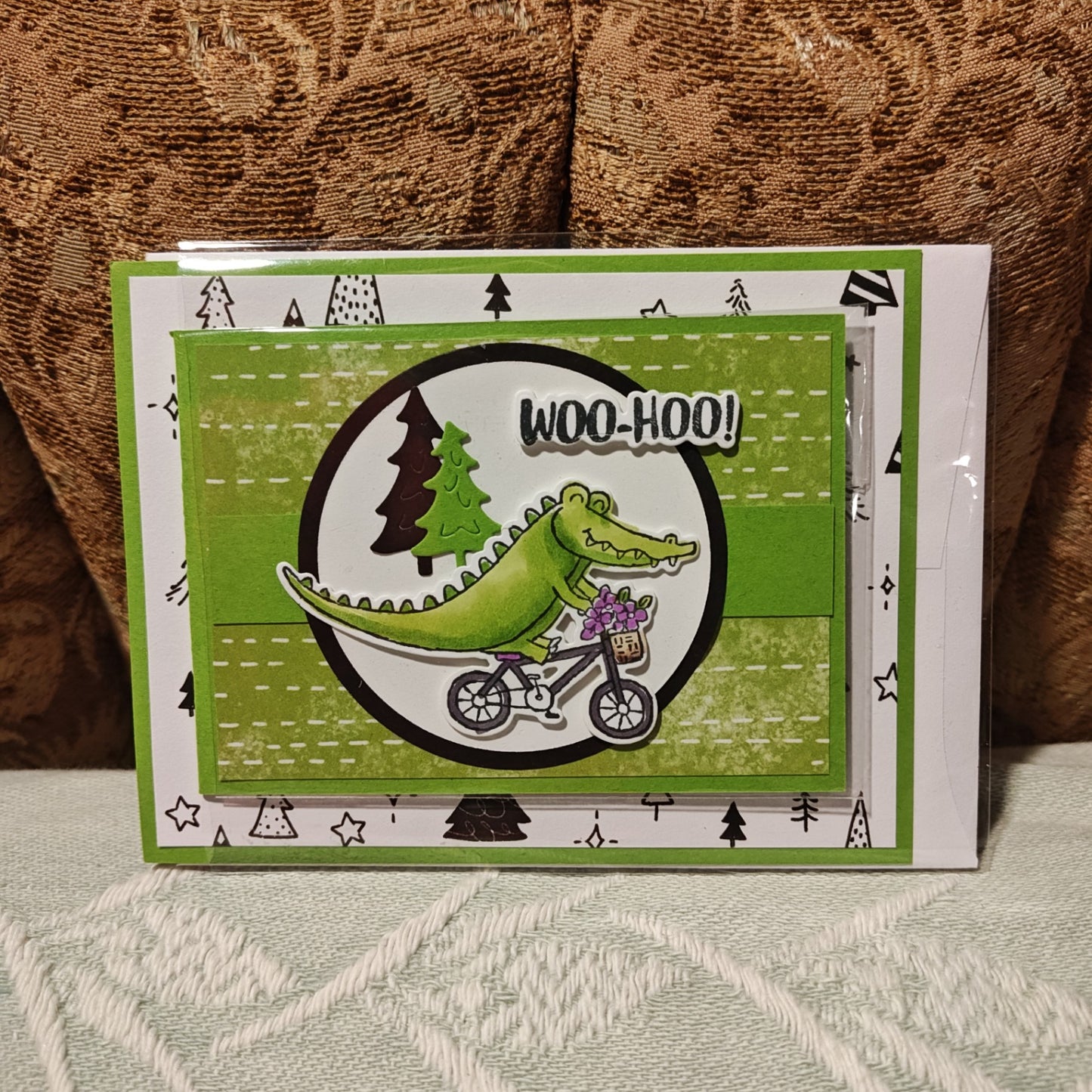 Handmade Greeting Card - Green - Standard