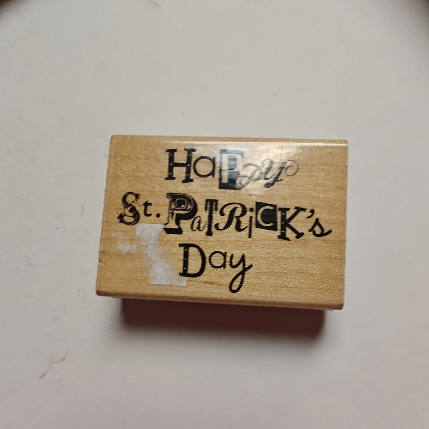 Stampabilities Funky St. Rubber Stamp - St. Patrick Day - 3 x 2