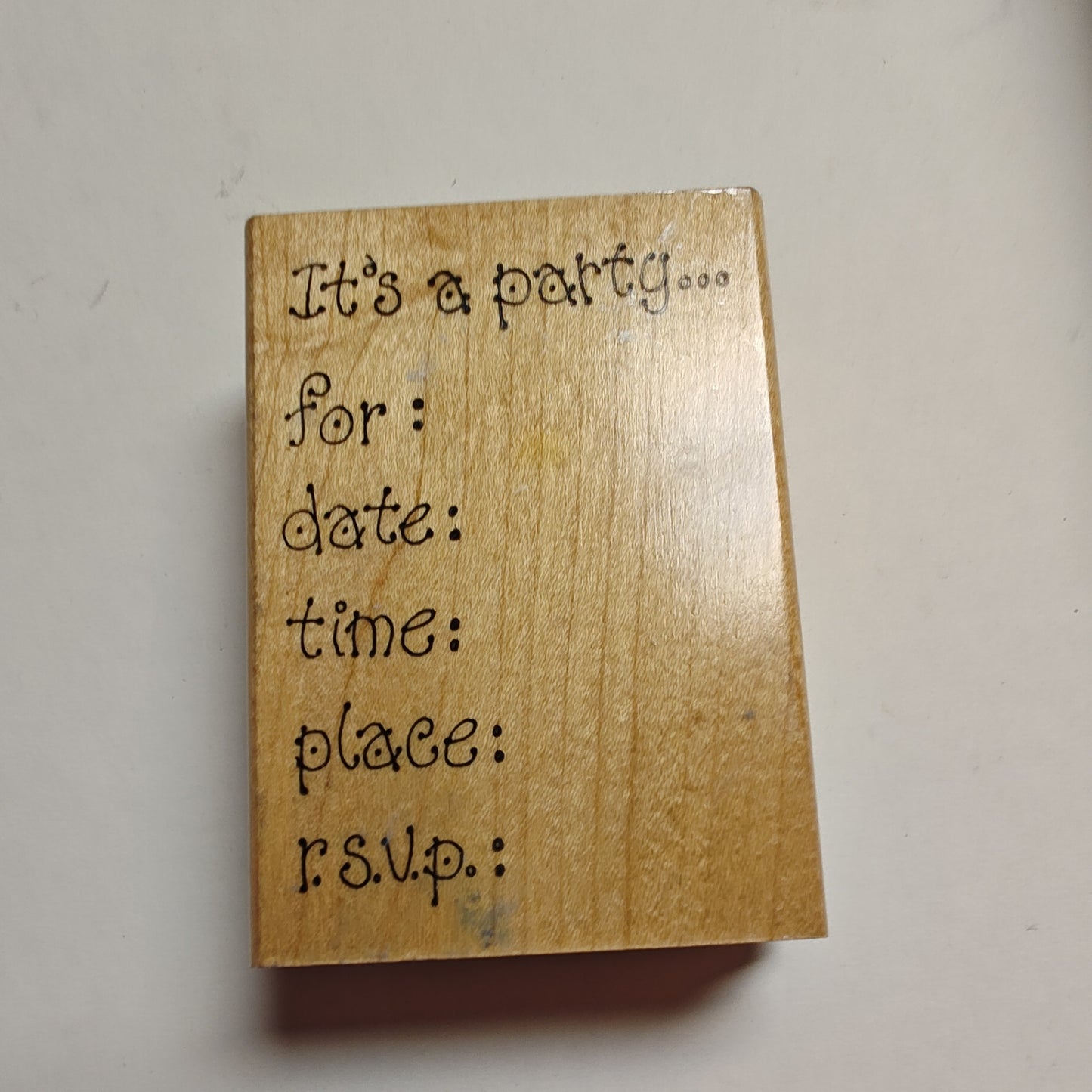 Art Impressions Co. Rubber Stamp - Party - 2.5 x 3.5