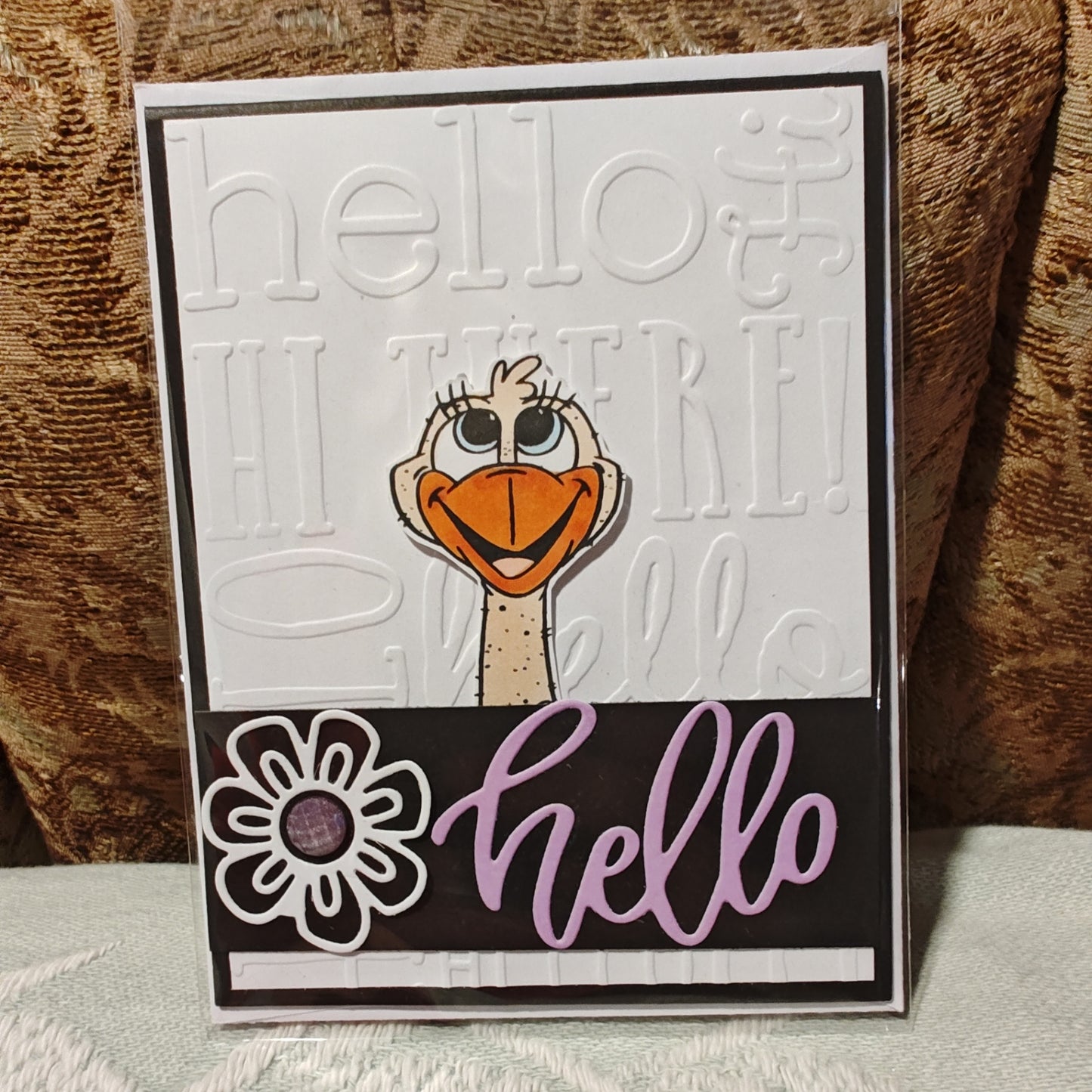 Handmade Greeting Cards - White, Black, Purple, Orange - Standard