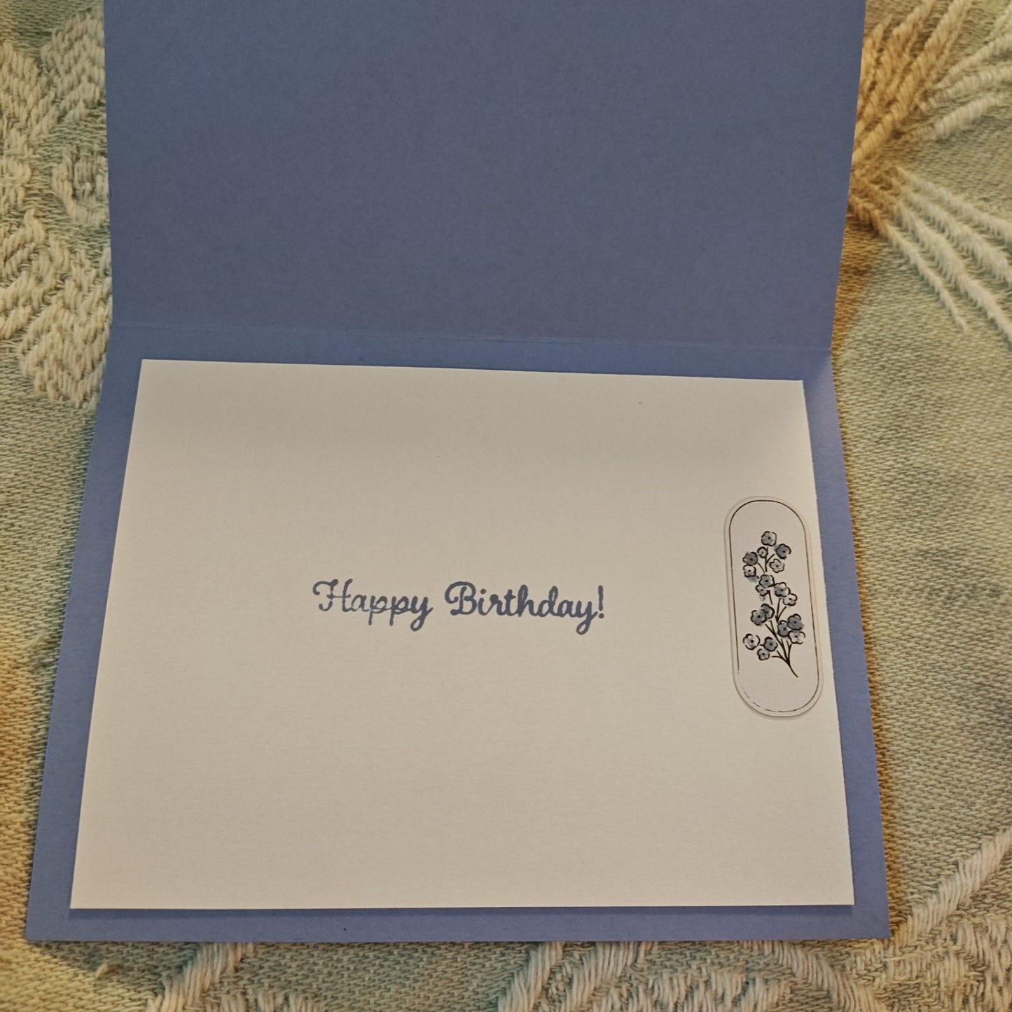 Handmade Greeting Card - Pink, White, Red, Green, Purple, Blue - Standard