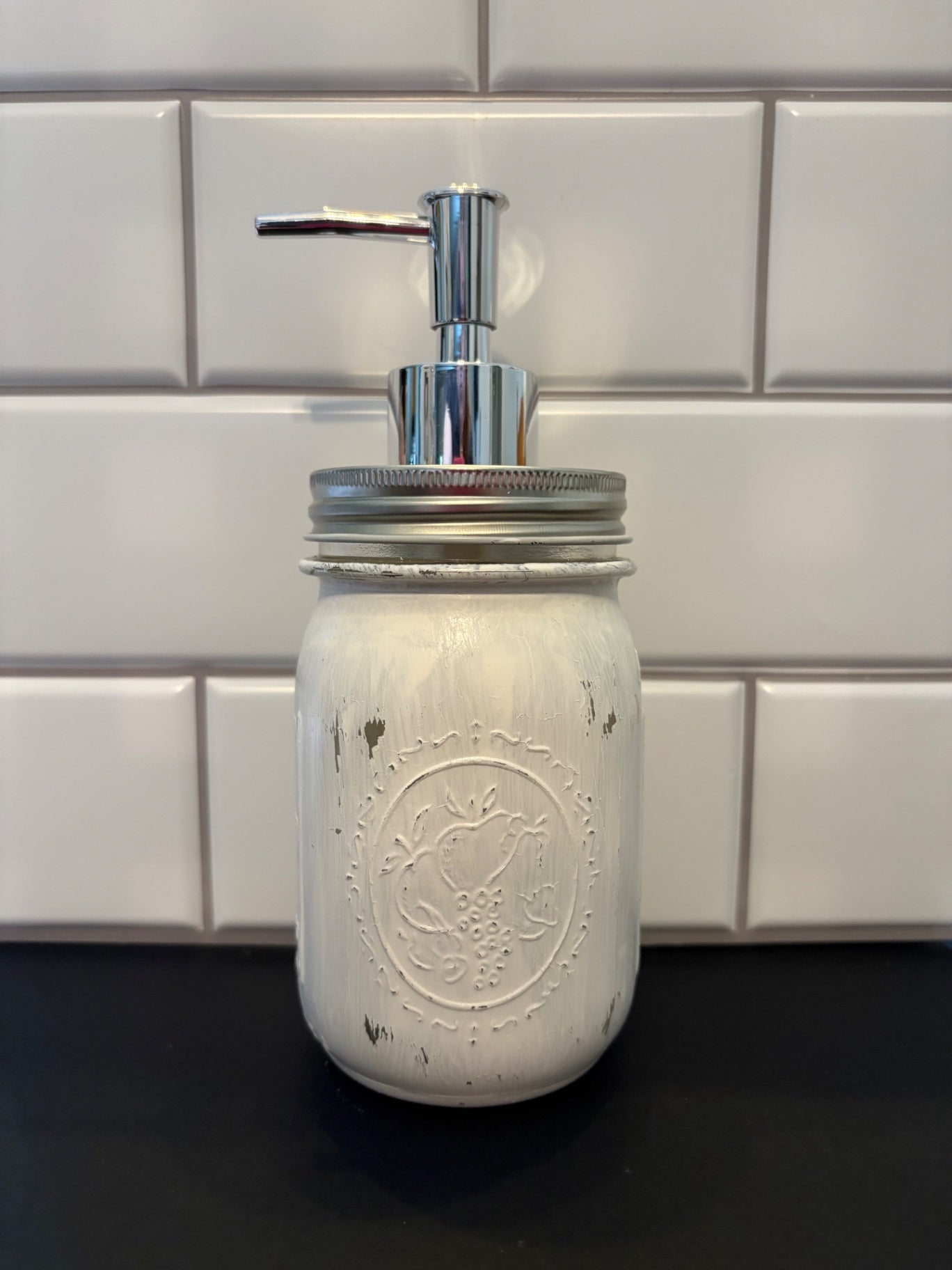 White - Pint Mason Jar Soap Pump