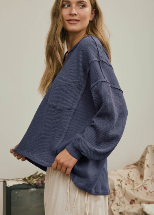 J.O.A. Top - Blue - Medium