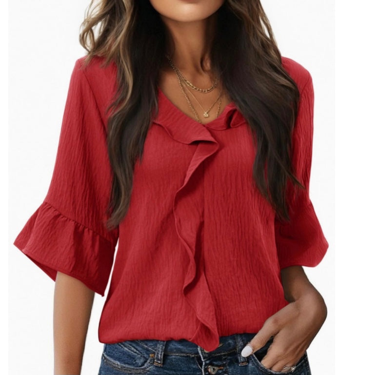 Beautiful red Blouse - Red - Extra large