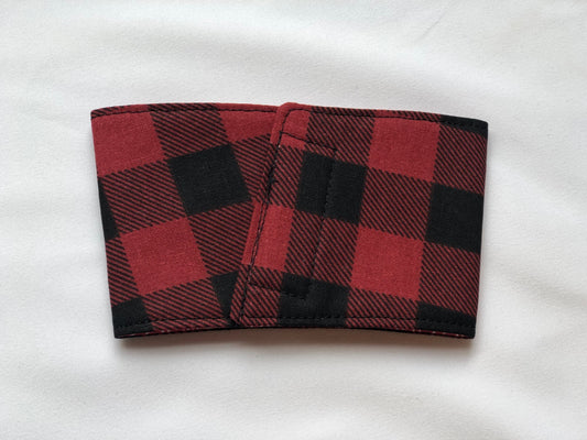 Red and Black Checked Coffee Sleeve