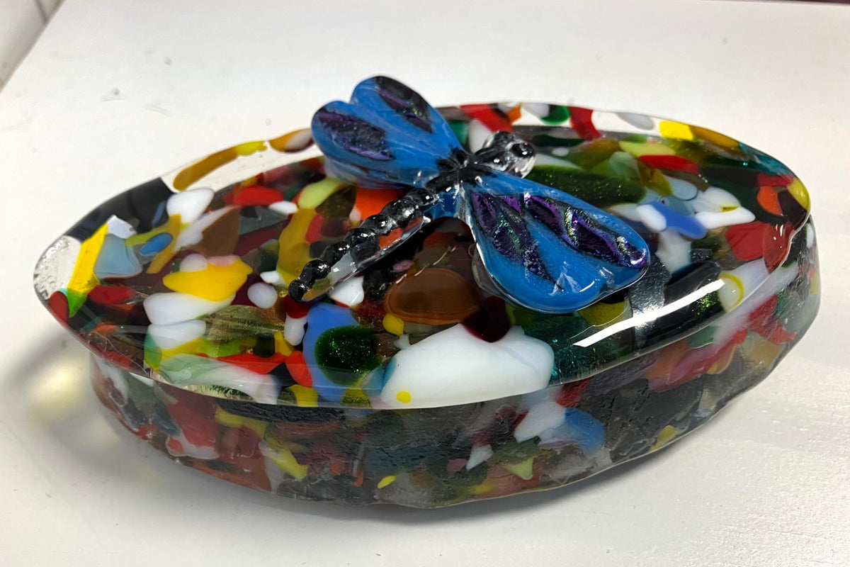 Dish with cover - Multicolor - Unknown