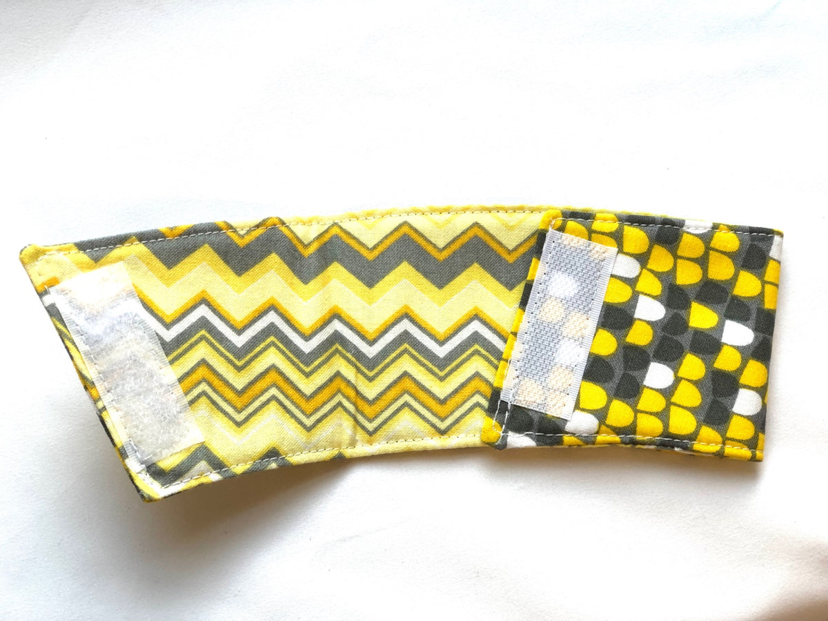 Gray yellow white Coffee Sleeve