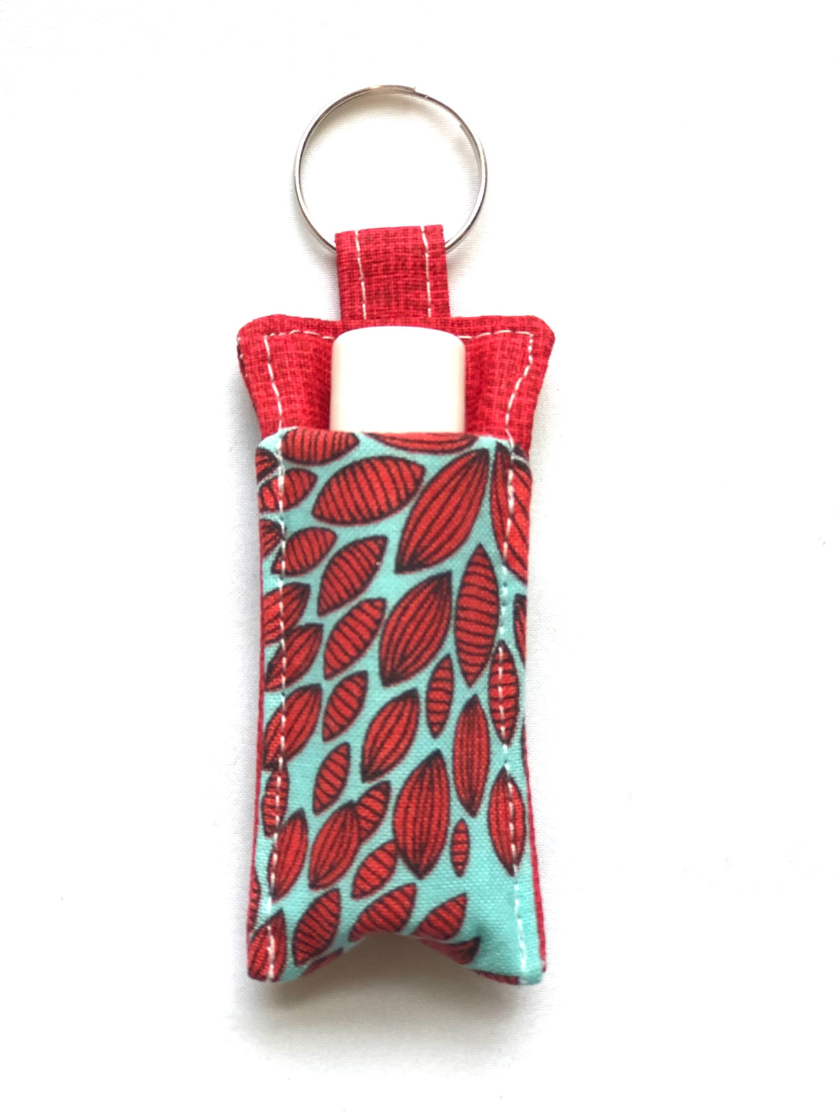 Red and Turquoise Chapstick Holder