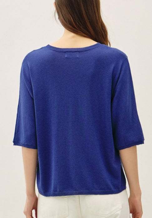 Be cool Sweater soft knit - Blue - Large