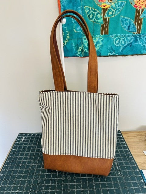 Beige, brown Tote Bag
