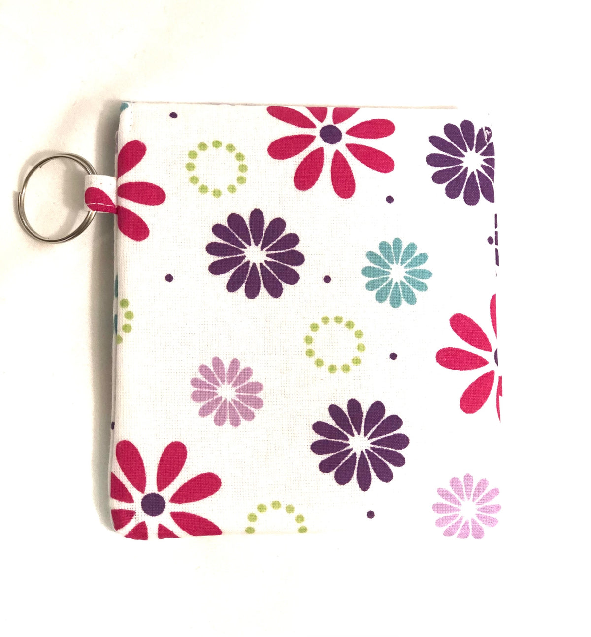 Flowers on White Mini Pouch